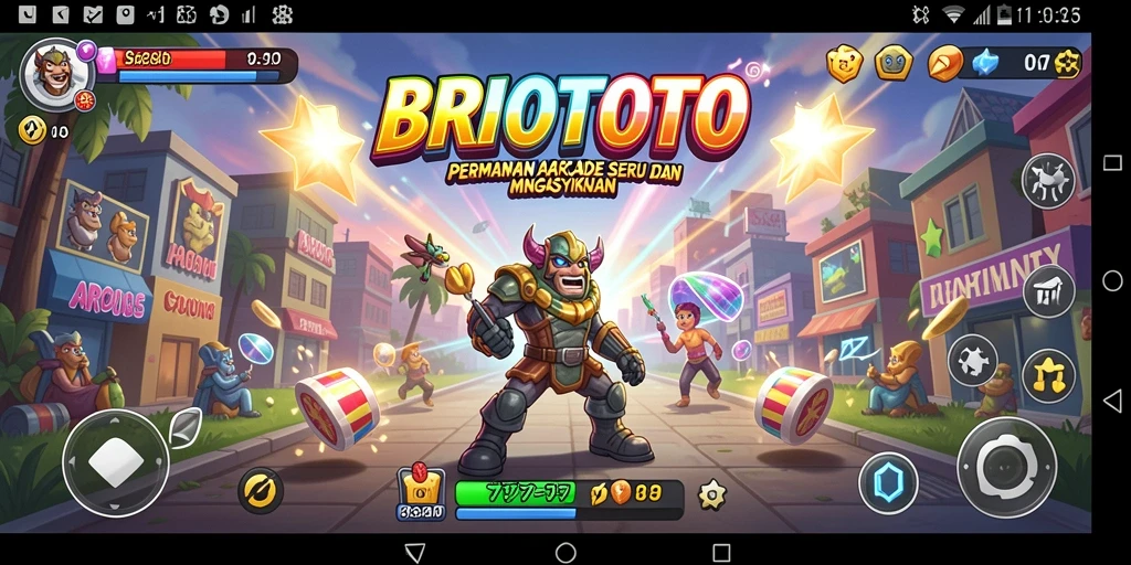 Tampilan antarmuka BRIOTOTO yang menarik dan dinamis.