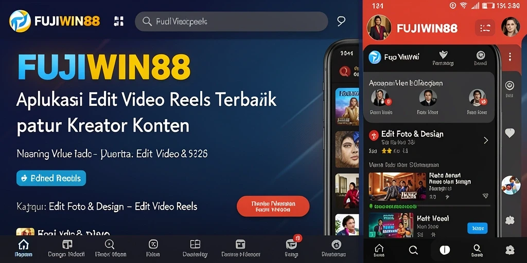 Antarmuka FUJIWIN88 untuk Edit Video Reels yang intuitif dan menarik.