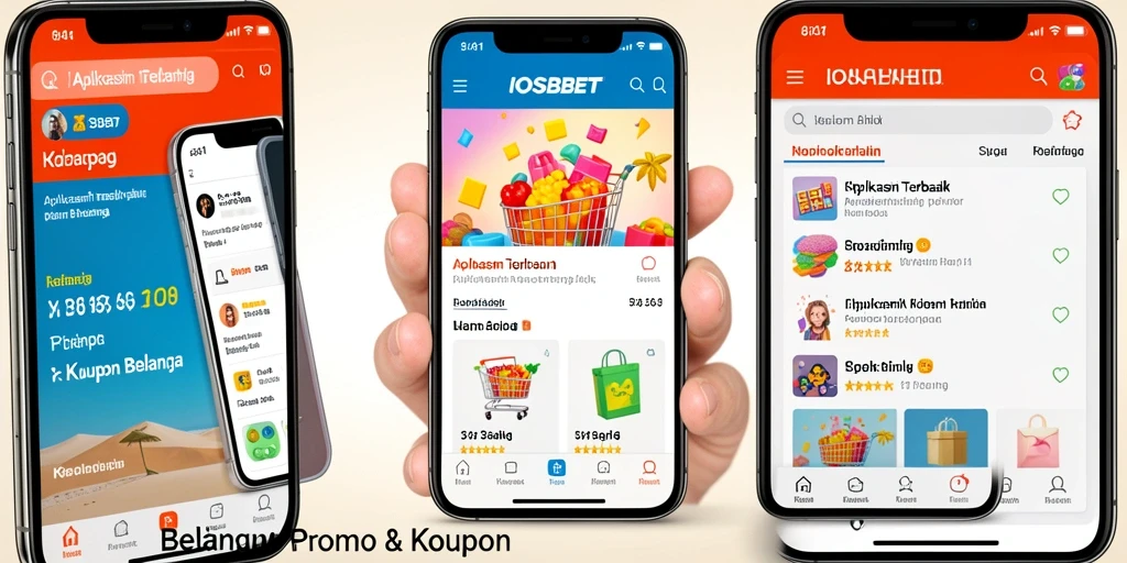Tampilan antarmuka aplikasi IOSBET dengan berbagai promo menarik.