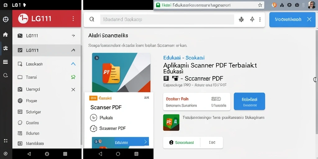 Antarmuka LG111 yang intuitif untuk Scanner PDF.