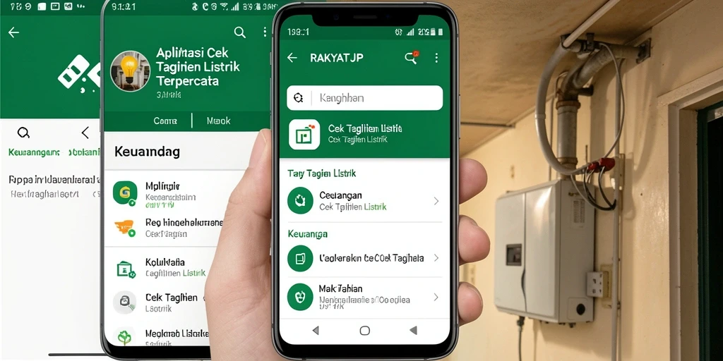 Tampilan antarmuka RAKYATJP untuk cek tagihan listrik yang mudah digunakan.