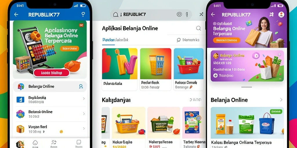 Antarmuka aplikasi REPUBLIK77 yang user-friendly untuk belanja online.