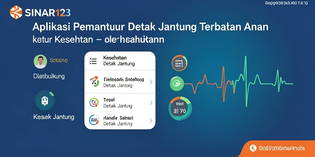 Tampilan aplikasi SINAR123 dengan fitur pemantauan detak jantung yang sederhana.